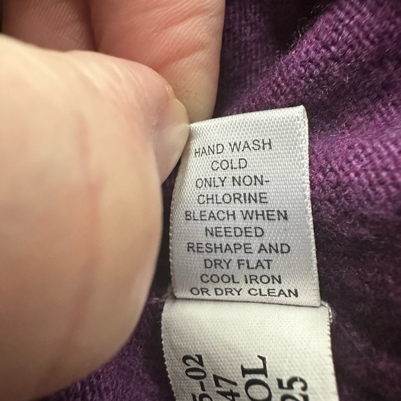 Banana Republic Wool Blend 3 Button Cardigan Waist Tab Belt Purple Size Small - Picture 14 of 16